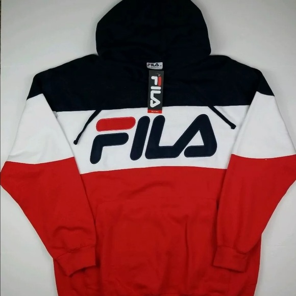 fila color block hoodie
